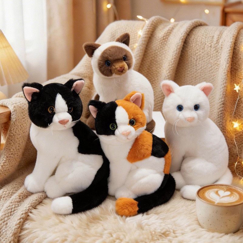 고양이 인형 실사 랙돌 모형 리얼 대형 수제 인테리어 소품 오렌지 26cm - 상세 이미지 3