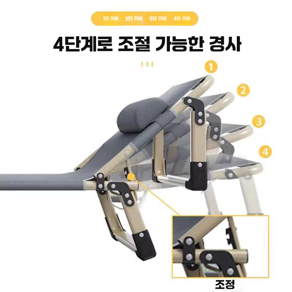1인용간이침대 낚시 간병 쪽잠 보호자 간병인 숙직실 일반 3각침대 - 상세 이미지 4