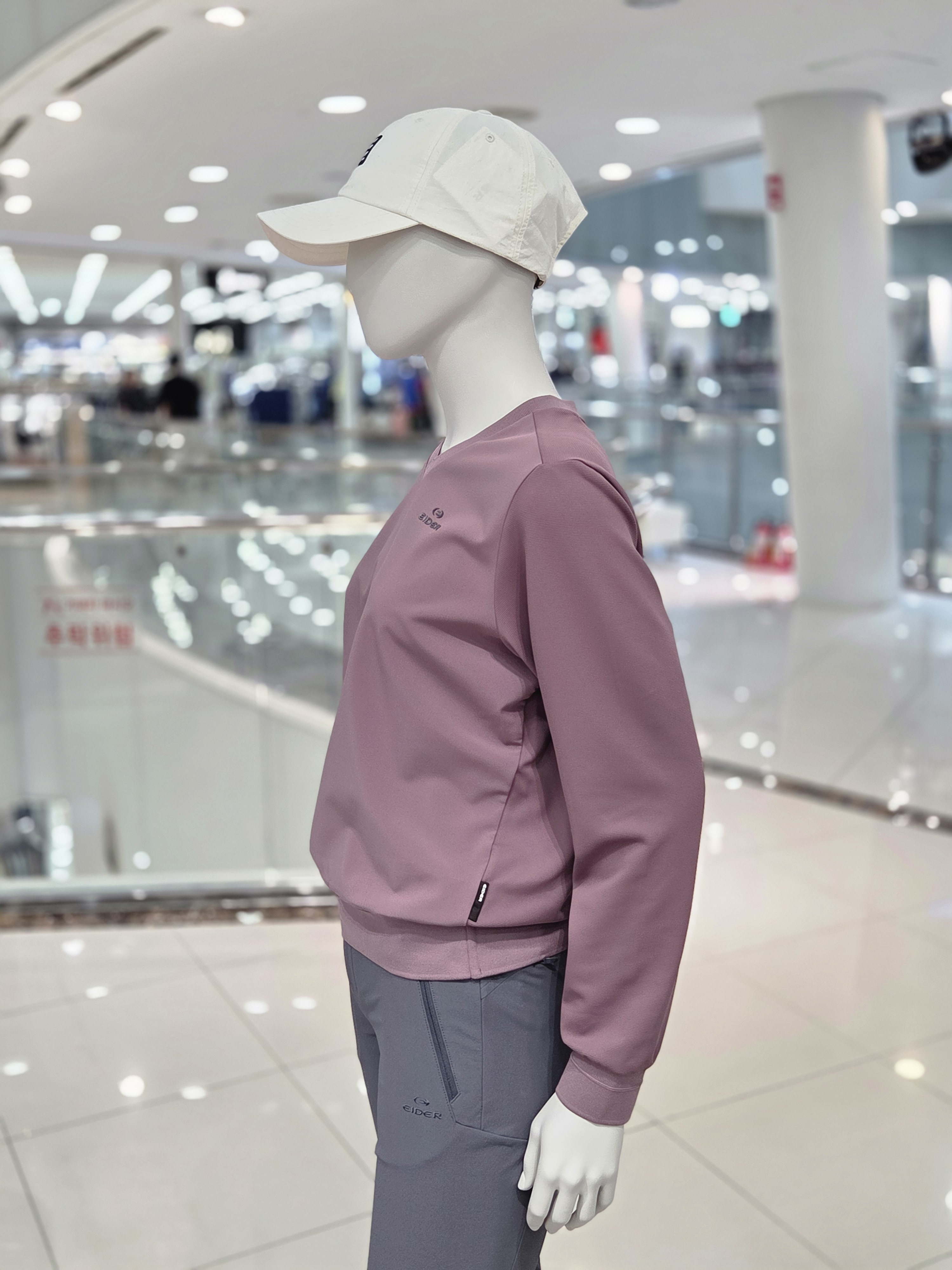 아이더 여성 브이넥 티셔츠 가을 캐주얼 긴팔 WU25224 이미지 7