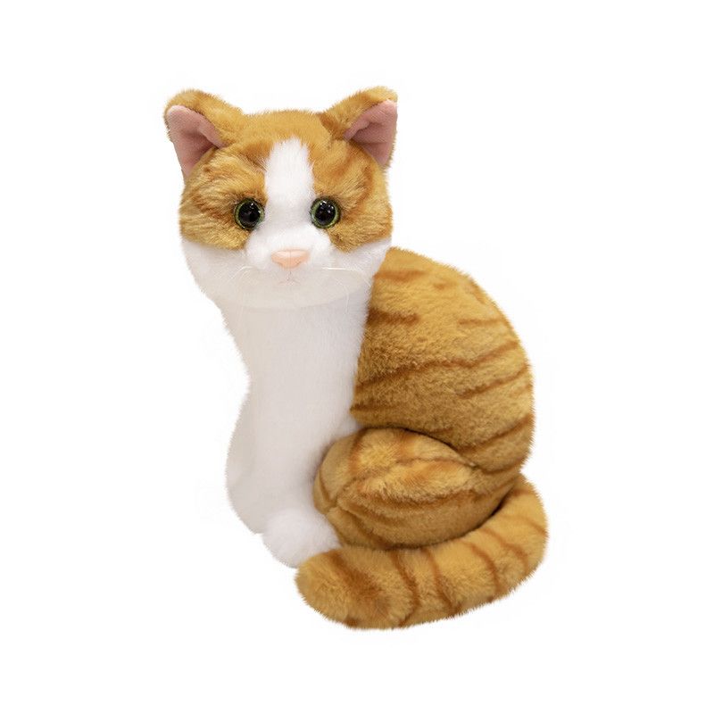 고양이 인형 실사 랙돌 모형 리얼 대형 수제 인테리어 소품 오렌지 26cm 이미지 6