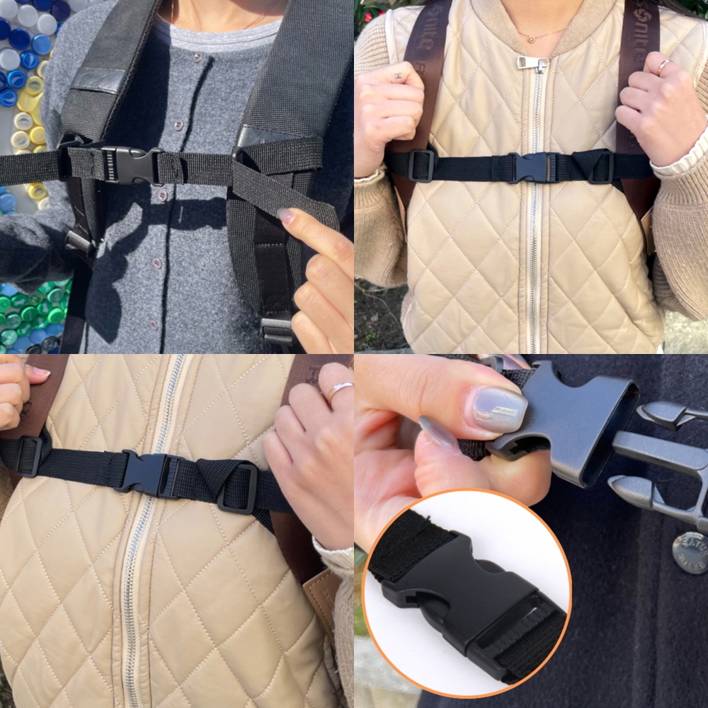 체스트벨트 배낭 가방 백팩 가슴끈 줄 버클 고정 스트랩 흘러내림방지 나일론 - 상품 이미지