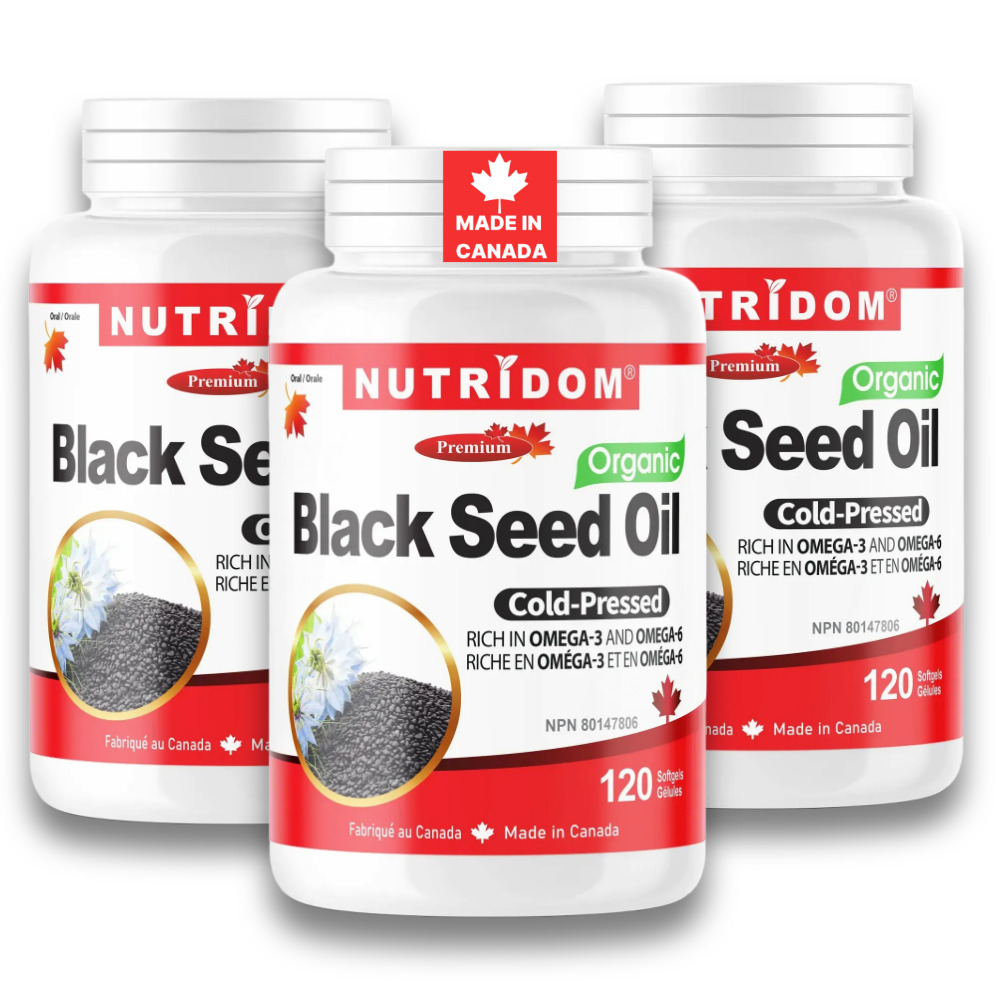 뉴트리돔 블랙커민 씨드 냉압착오일 유기농 티모퀴논 1000mg 소프트젤 120캡슐, 3개 - 상품 이미지