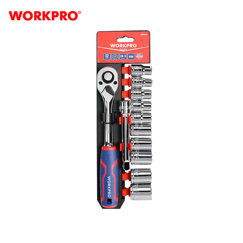 워크프로 드라이브 핸드 라쳇 렌치 소켓세트 육각 복스 WP202558 1/2(12pcs) 이미지 6