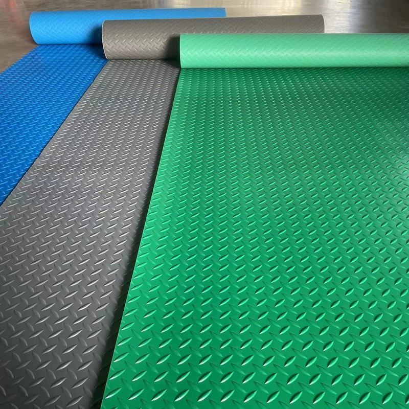 창고 바닥매트 논슬립 고무 PVC 작업장 출입구 미끄럼방지 레드 2.5mm 폭 0.9m 단위 1m - 상세 이미지 4