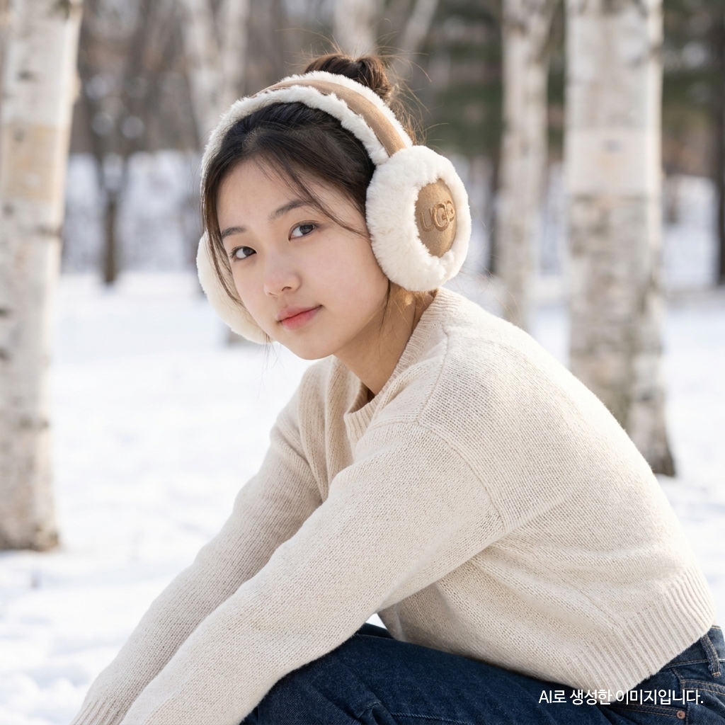 미국 UGG 어그 귀마개 귀도리 자수 로고 방한 이어머프 체스트넛 20955 이미지 7