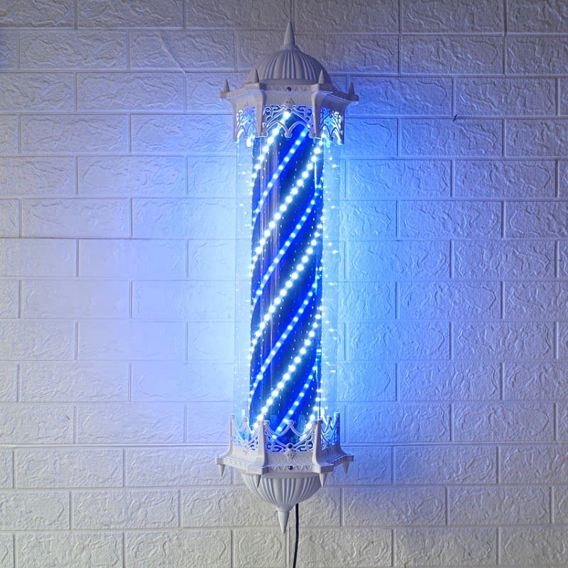 미용실 사인볼 회전 간판 LED 이발소 싸인볼 인테리어 60cm - 상세 이미지 3