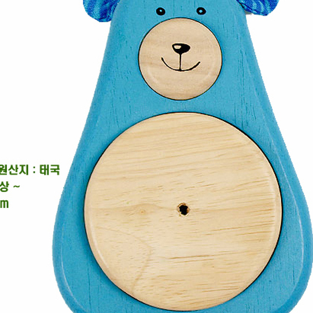 원목악기유치원악기곰돌이탬버린 소근육발달캐릭터탬버린 영아장난감 - 상세 이미지 2
