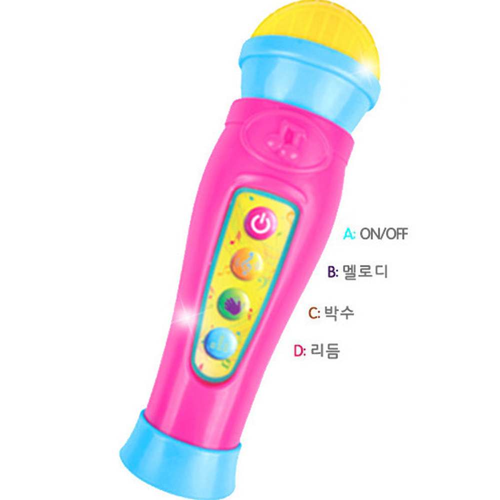 불빛효과 랜덤발송악기놀이마이크놀이 알록달록노래방마이크 1개 - 상세 이미지 3