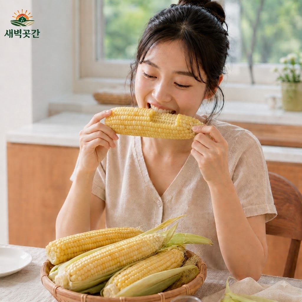 26년 쫀득하고 고소한 강원도 찰옥수수 생 미백 햇 특품옥수수 새벽곳간 이미지 6