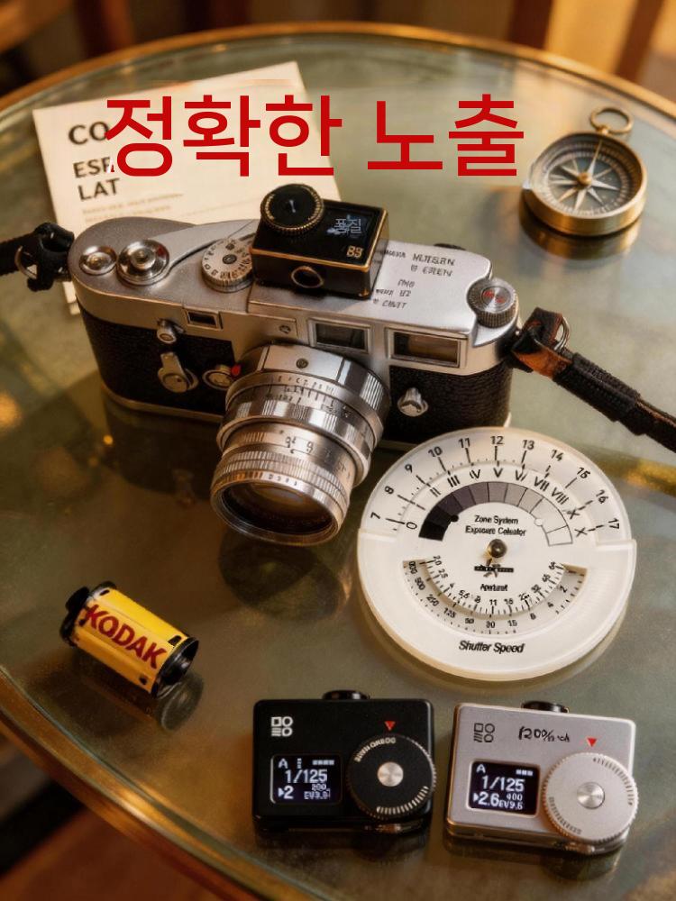 카메라 노출계 필름카메라 측광기 디지털 조도계 촬영 실버 - 상세 이미지 5