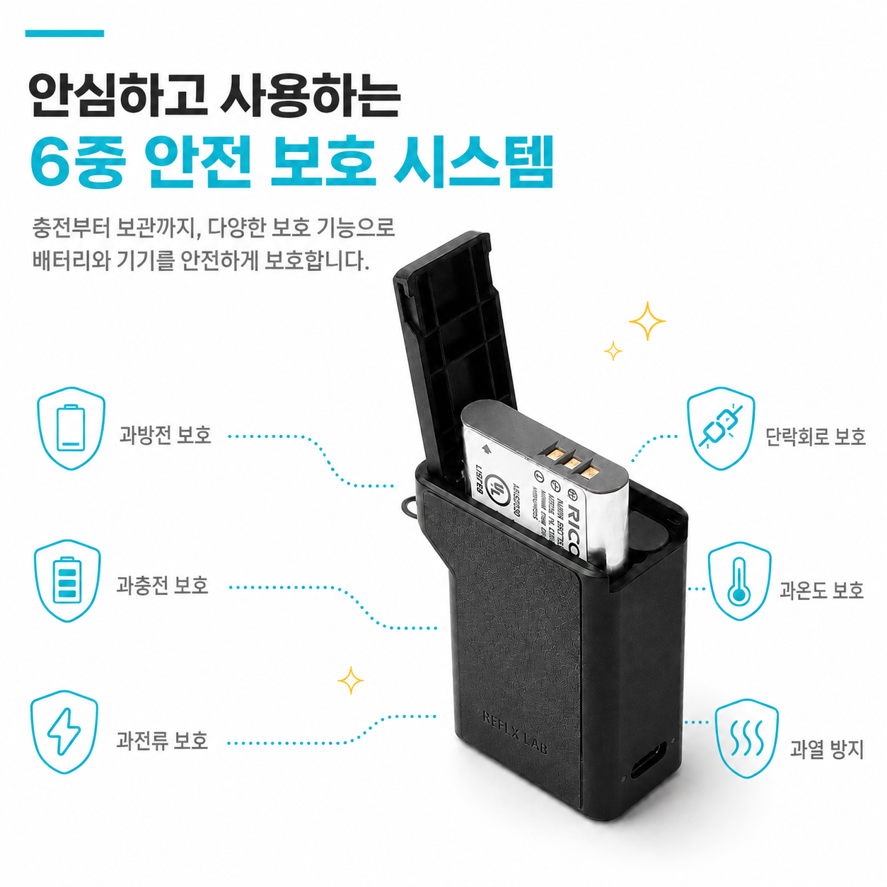 리코 리플렉스랩 GR4 카메라 DB-120 배터리 듀얼 충전기 미니 휴대용 리코 악세서리 상품 이미지
