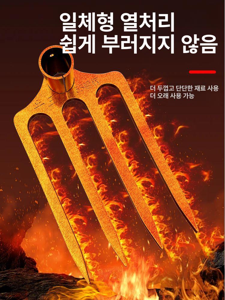 원예 갈퀴 헤드 다발 포크 흙고르기 잡초제거 텃밭 밭갈이 농기구 65 2개 - 상세 이미지 3