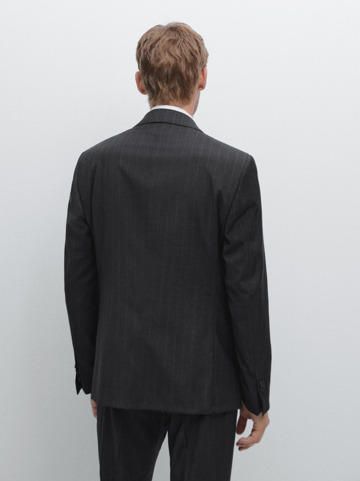 마시모두띠 클래식 핀스트라이프 울 수트 블레이저 3561/544 GREY - 상세 이미지 2