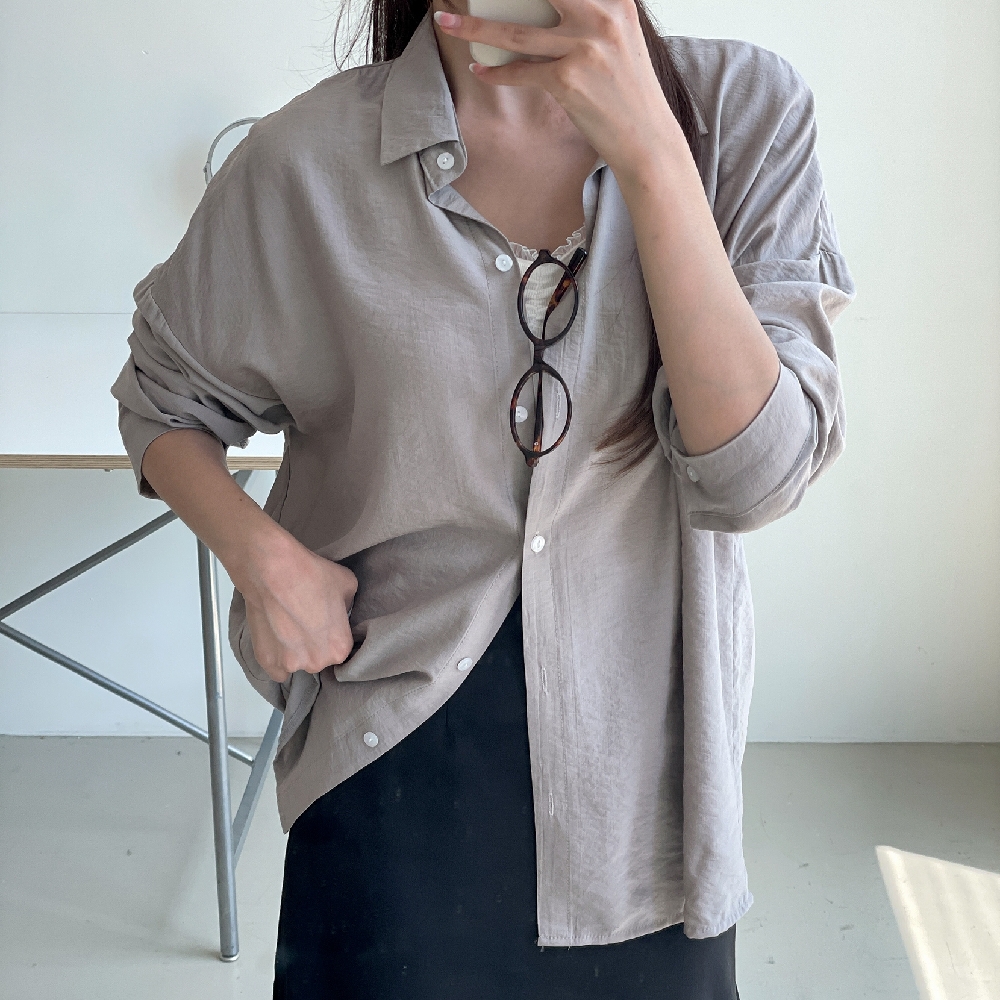 가을블라우스 출근룩 오피스룩 정장 면접 긴팔 셔츠 - 상품 이미지