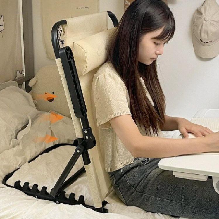 접이식 침대 각도조절 등받이 소형 간이침대 휴대용 폴딩베드 통기형 카키 8단 - 상세 이미지 2