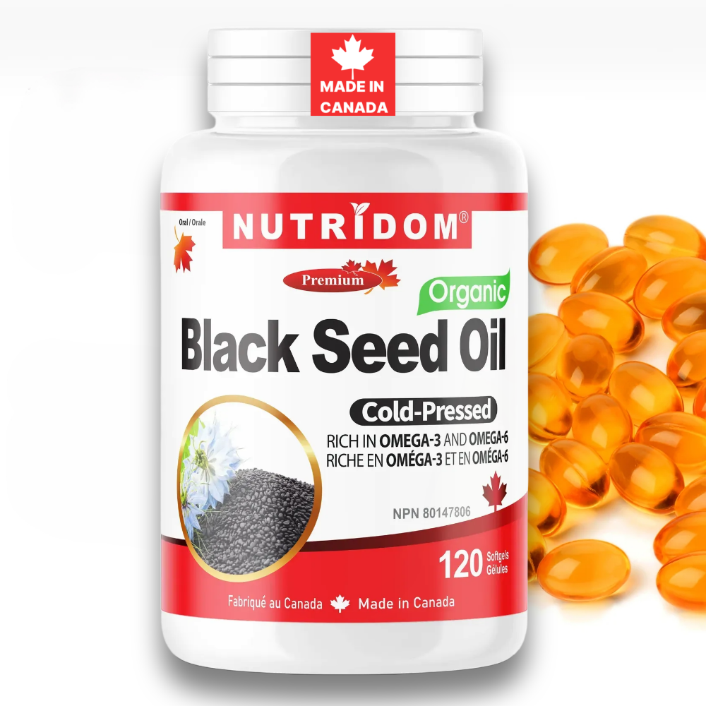 뉴트리돔 블랙커민 씨드 냉압착오일 유기농 티모퀴논 1000mg 소프트젤 120캡슐, 1개 - 상품 이미지
