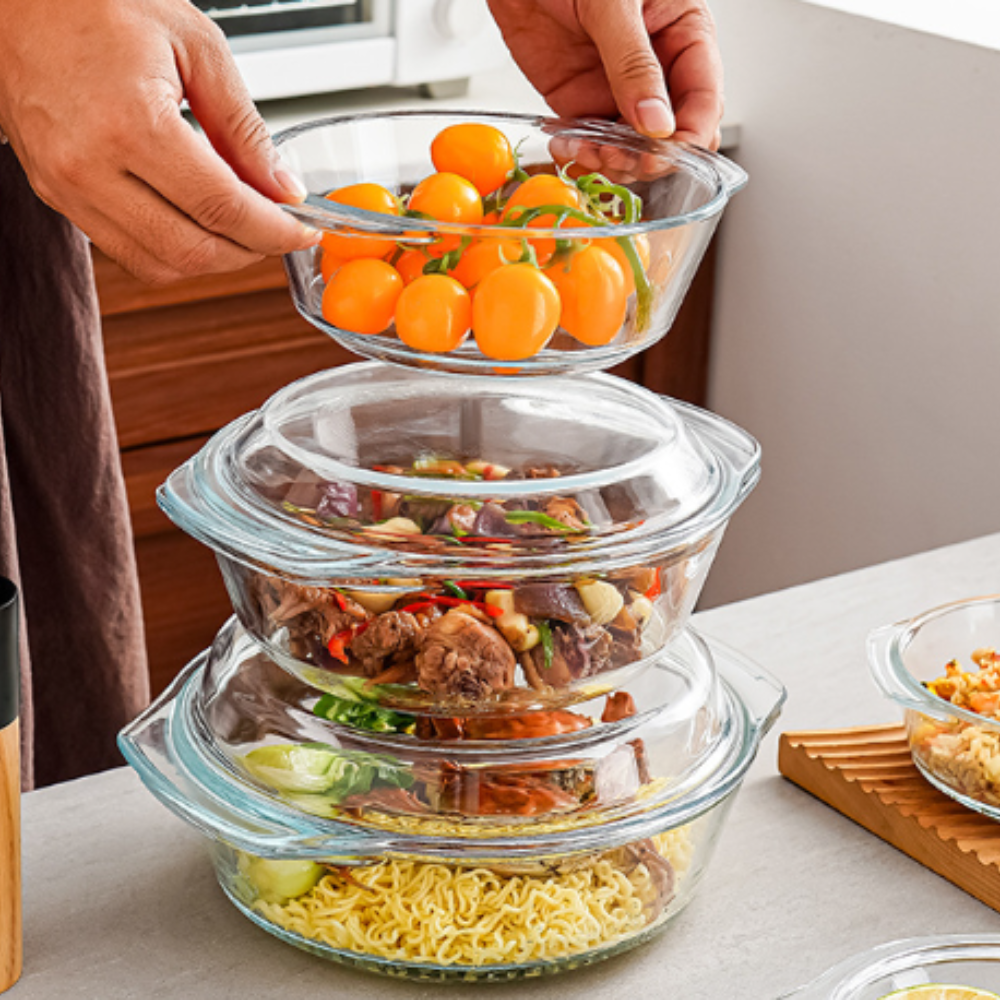 전자레인지 계란찜기 내열 유리 오븐 용기 그릇 4size - 상세 이미지 3