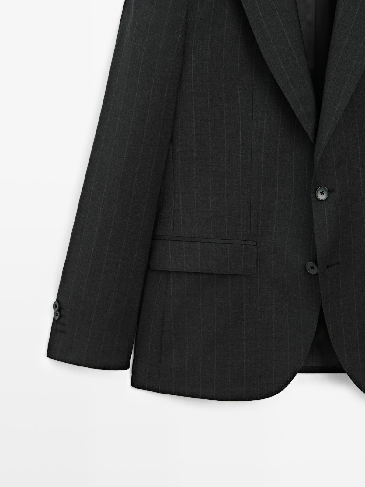 마시모두띠 클래식 핀스트라이프 울 수트 블레이저 3561/544 GREY - 상세 이미지 3