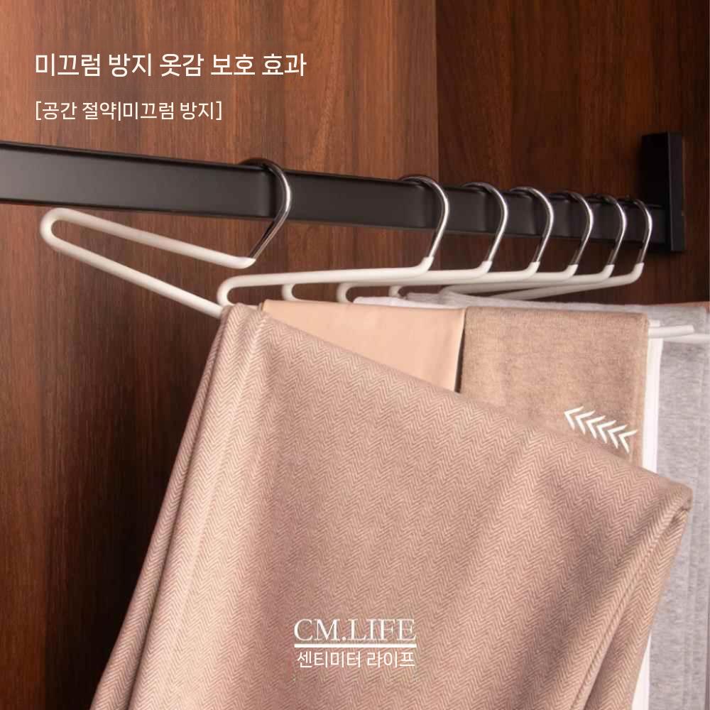 바지걸이 옷걸이 바지행거 논슬립 치마걸이 코팅 메탈 28cm 20개 - 상세 이미지 4