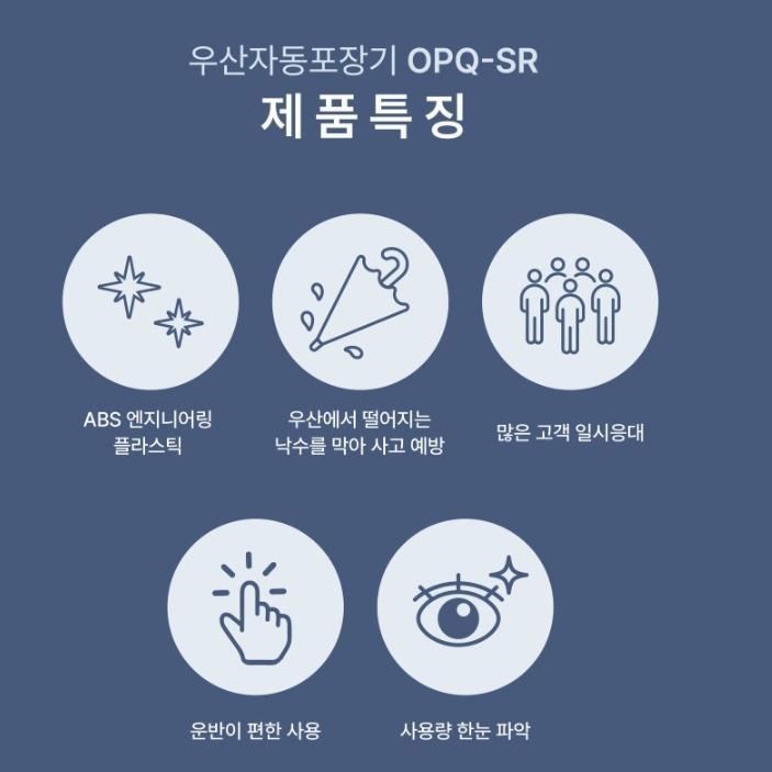 옴니팩 2구 우산비닐포장기 국산 매장 자동우산포장기계 - 상세 이미지 3