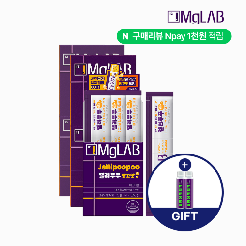 [포에너지 2병 증정] 마그랩 젤리푸푸 쾌변OK 식후혈당CUT 마그네슘 난소화성말토덱스트린 14포, 3개