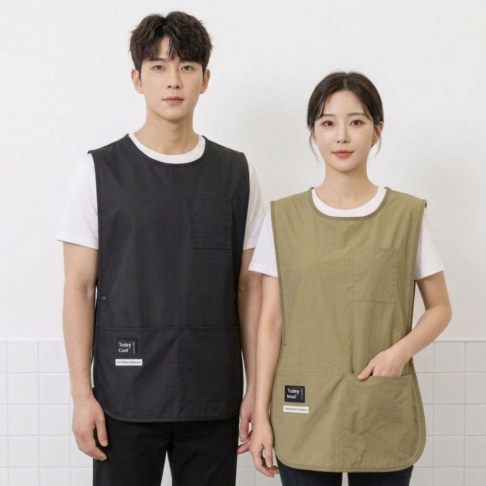나일론앞치마 홀앞치마 애견미용 미용사 제과제빵 네일샵 - 상품 이미지