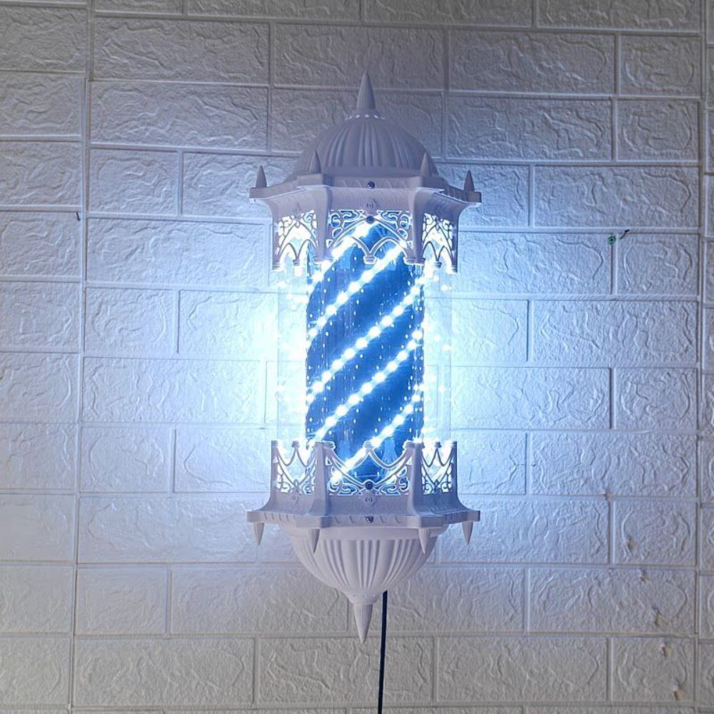 미용실 사인볼 회전 간판 LED 이발소 싸인볼 인테리어 60cm - 상품 이미지
