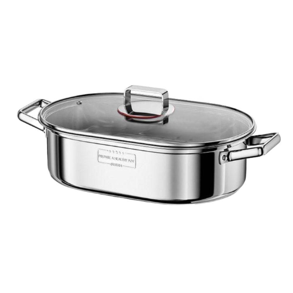 스텐 사각찜기 생선찜기 가정용 찜통 찜솥 주방 조리기구 1단 수집 플러스 구매 접시 + 스팀 트레이 + 클 - 상품 이미지