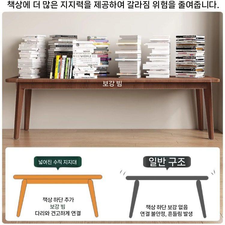 틈새 테이블 폭좁은 우드 책상 베란다 발코니 간이 협탁 원목 120 X 40 X 75cm - 상세 이미지 4