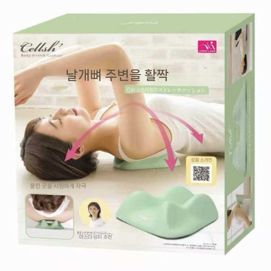 등 지압 패드 어깨 견갑골 휴대용 날개뼈 스트레칭 마사지 초록 이미지 6