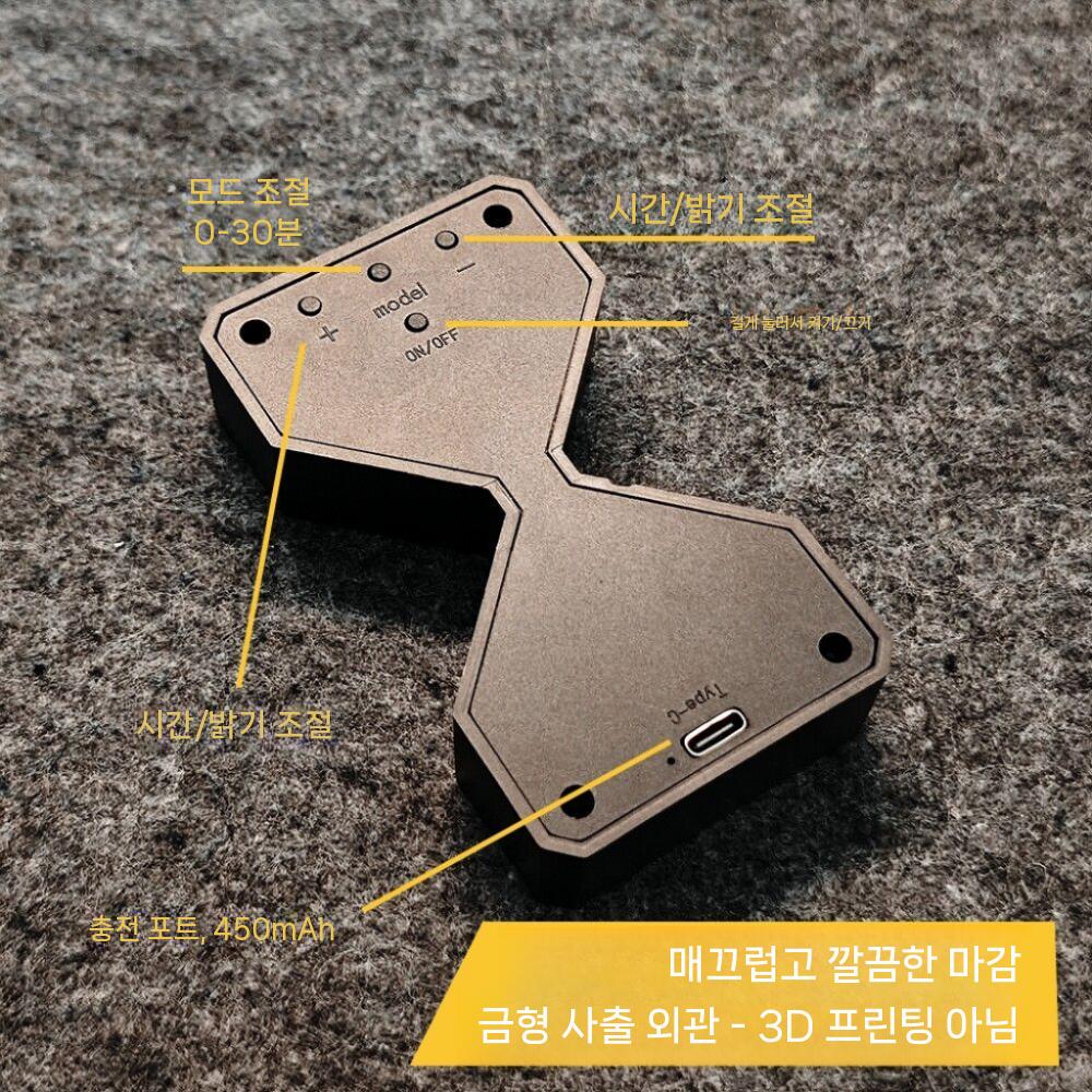 디지털모래시계 전자 탁상 블랙 디자인 장식 소품 인테리어 블랙 - 상세 이미지 5