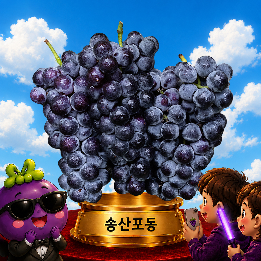 [100% 특상품] 송산포도 명품포도 특등급 산지직송 캠벨포도, 3kg, 1개 - 상품 이미지