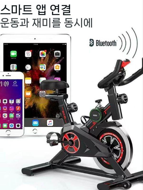 무소음실내자전거 헬스 싸이클 가정용 에어바이크 실내자전거 자전거 사이클 블랙 - 상세 이미지 3