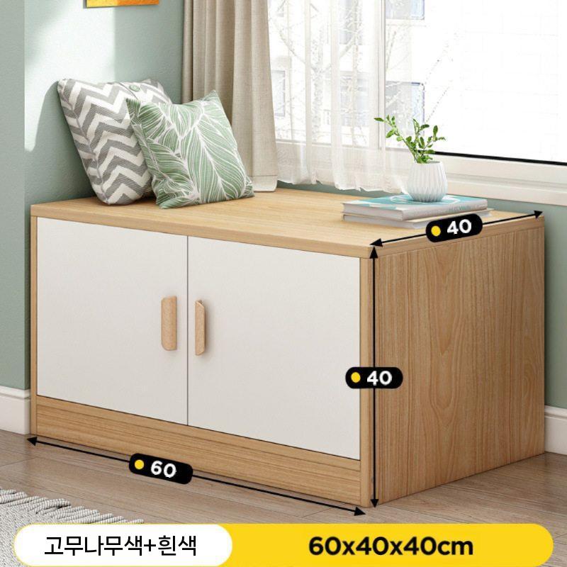 침대틈새 수납장 사이드 도어형 선반 수납 틈새 협탁 60CM - 상세 이미지 3