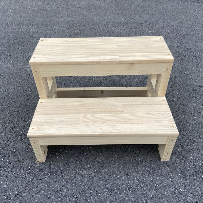 욕실 발판 보조계단 변기 밟기 화장실 우드 플랫폼 풋스툴 40x44x50cm 이미지 6
