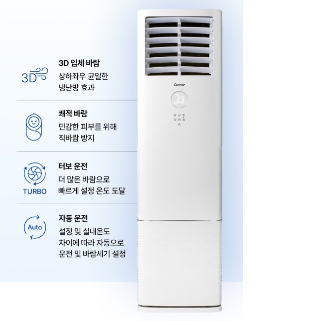 캐리어 스탠드형 냉난방기 16평 사무실 은행 병원 인버터 냉온풍기 DAMQ-0653DAWSD 이미지 6