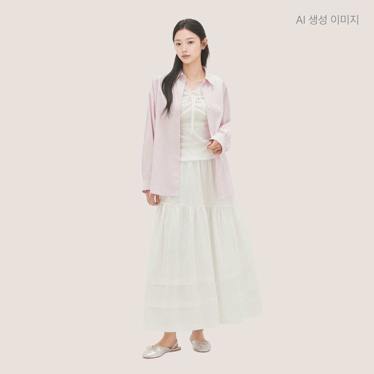 [N배송] 로엠 RE 오버핏 스트라이프 셔츠(RMYWG24RT1) RMYWG25RT1 - 상세 이미지 4
