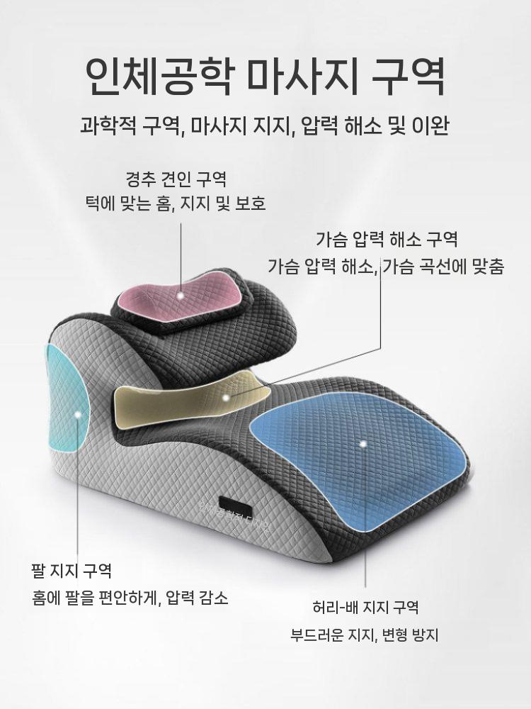 엎드리는 베개 다기능 엎드리는쿠션 독서 침대 그레이 다양한 목적을 위한 하나의 베개 신뢰할 수 - 상세 이미지 3