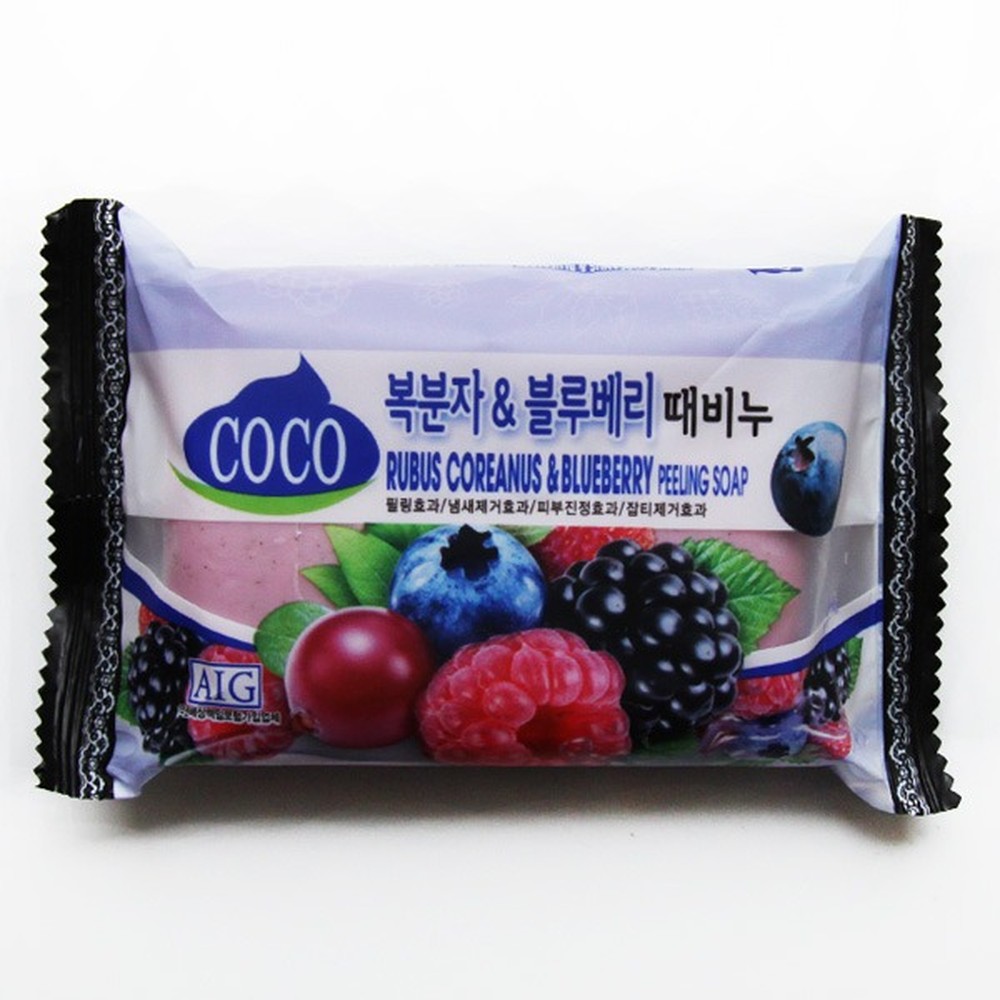 냉새제거바디클렌징 천연성분각질제거때비누 피부진정피부관리복분자비누 - 상품 이미지