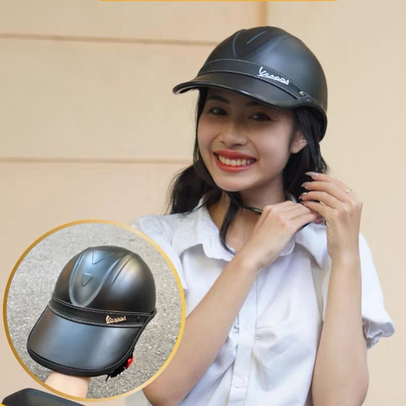 오토바이 반모 헬멧 바이크 하프페이스 야구모자 초경량 스쿠터 오렌지 50-55cm - 상세 이미지 5