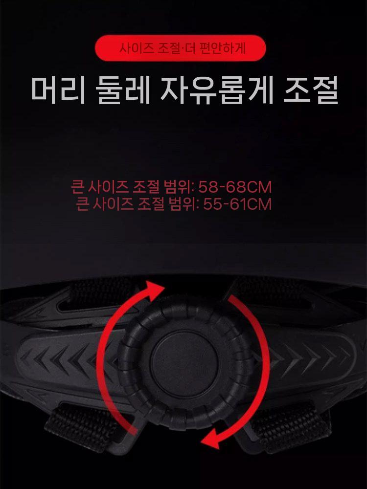 여름헬멧 통풍형 배달 스쿠터 여름용 오토바이 원 사이즈 블랙 L 이미지 6