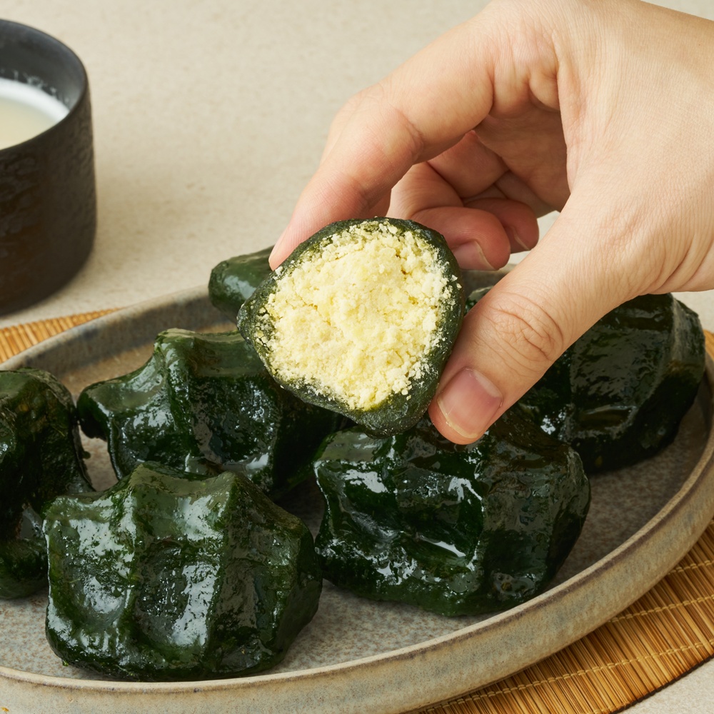 밀레의공방 진도 해풍 주먹 쑥송편 흑임자 송편 1kg - 상세 이미지 4