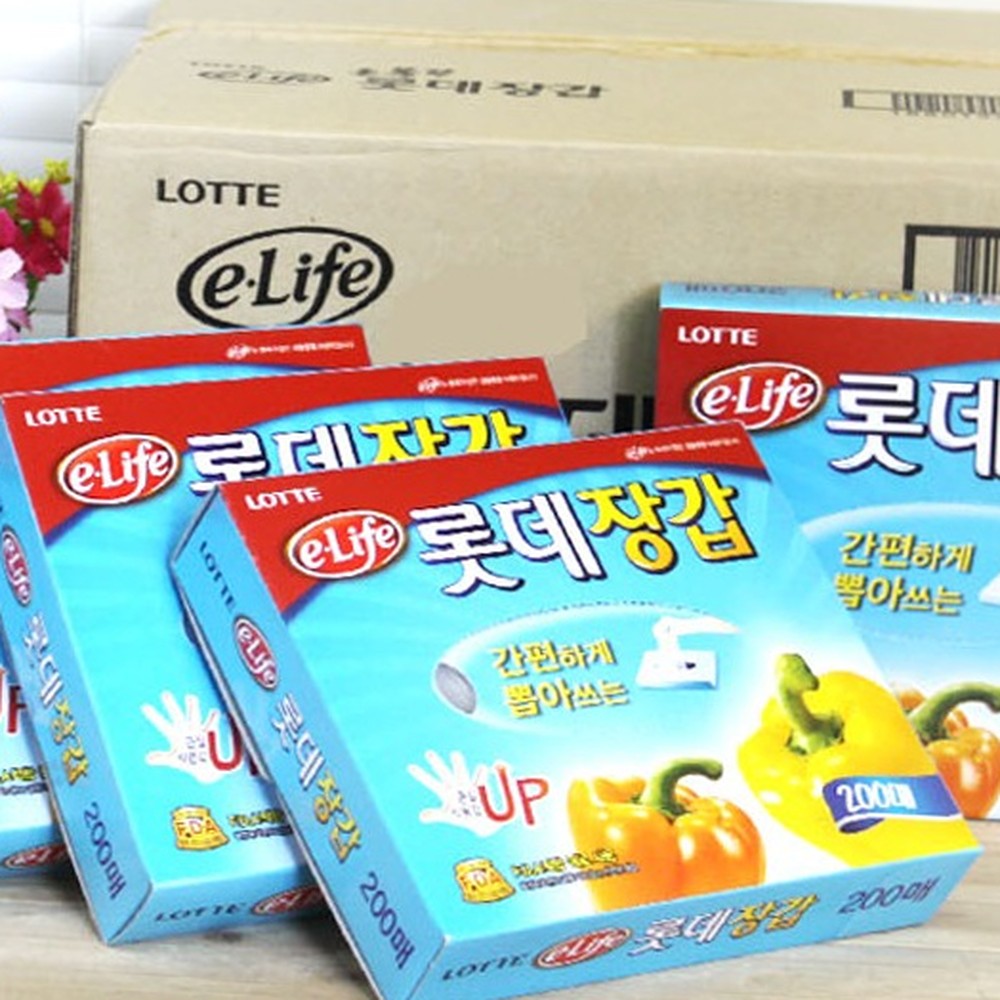 저밀도폴리에틸렌청소용 환경호르몬안심음식물조리용위생장갑 FDA적합원료주방생활일회용장갑 200매 20개입 - 상품 이미지