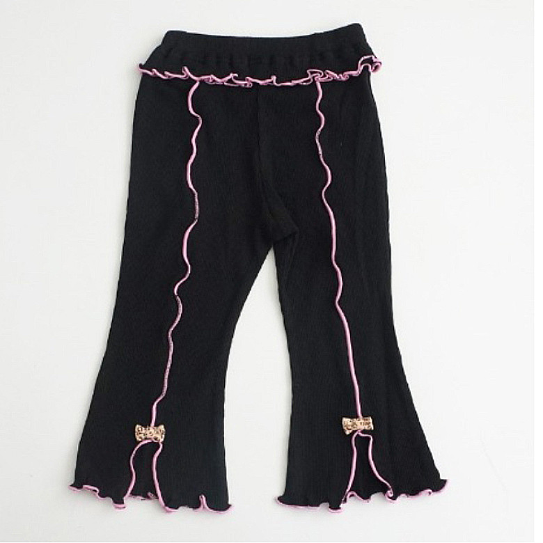 [발주상품] 산리오 헬로키티 배색 메로우 플레어 팬츠 90~100cm - 의류 - 하카타몰