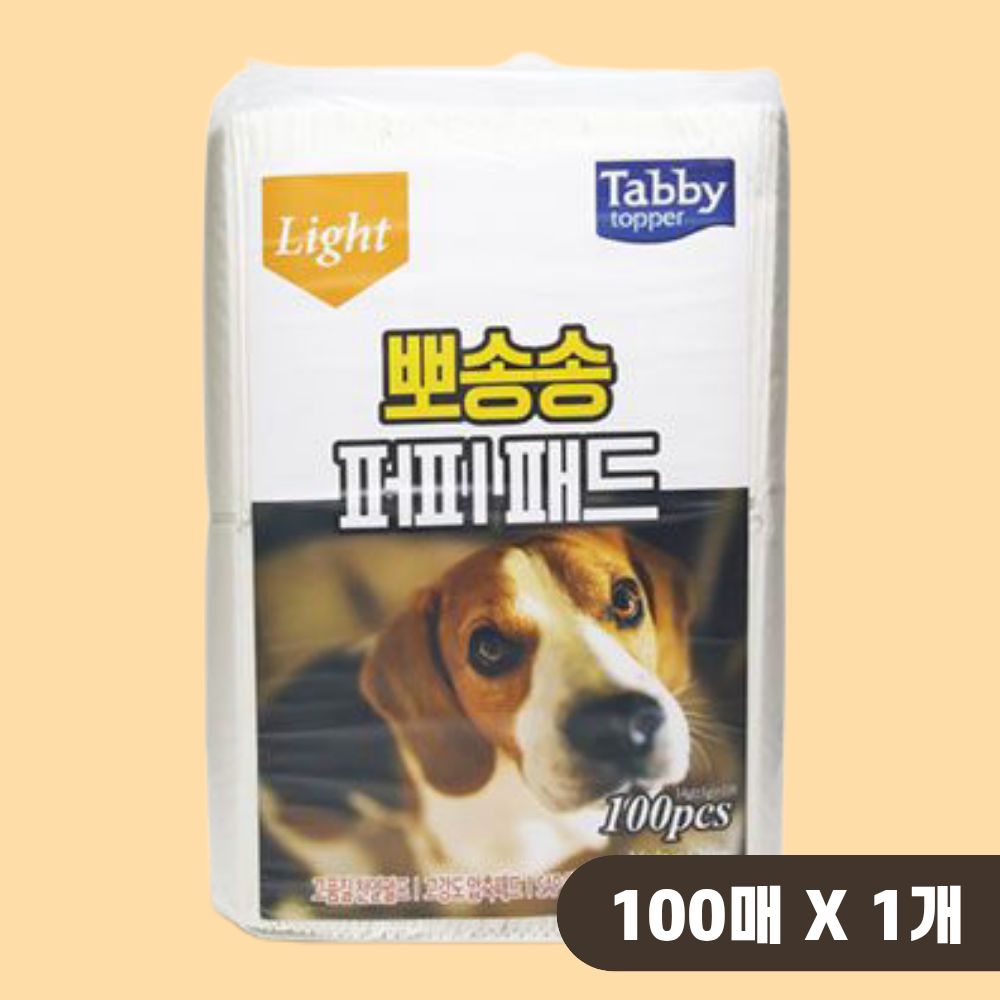 테비토퍼 뽀송송 퍼피패드 애견 강아지 배변패드 라이트 소형, 100매입, 1개 - 상품 이미지