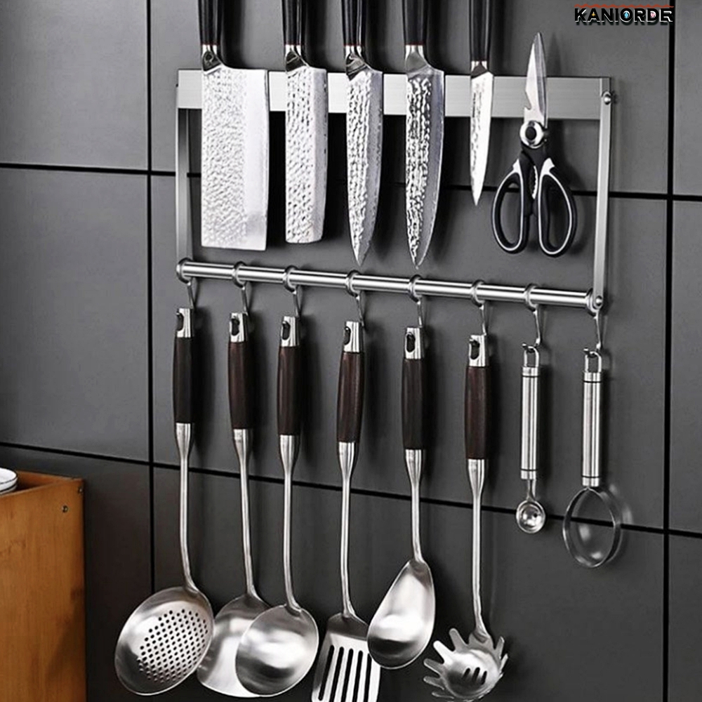 칼 보관 자석 걸이 스텐 후크 수납 거치대 주방 용품 정리 40CM - 상품 이미지