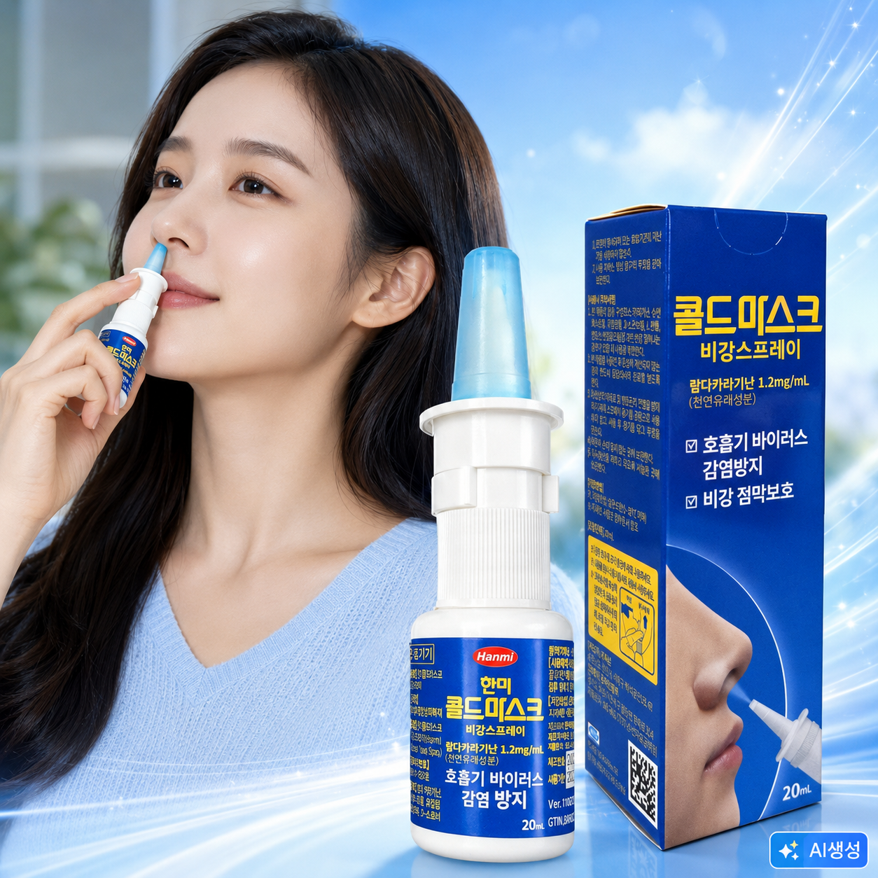 한미 콜드마스크 비강스프레이 람다카라기난 나잘 점막 보호 - 상세 이미지 2
