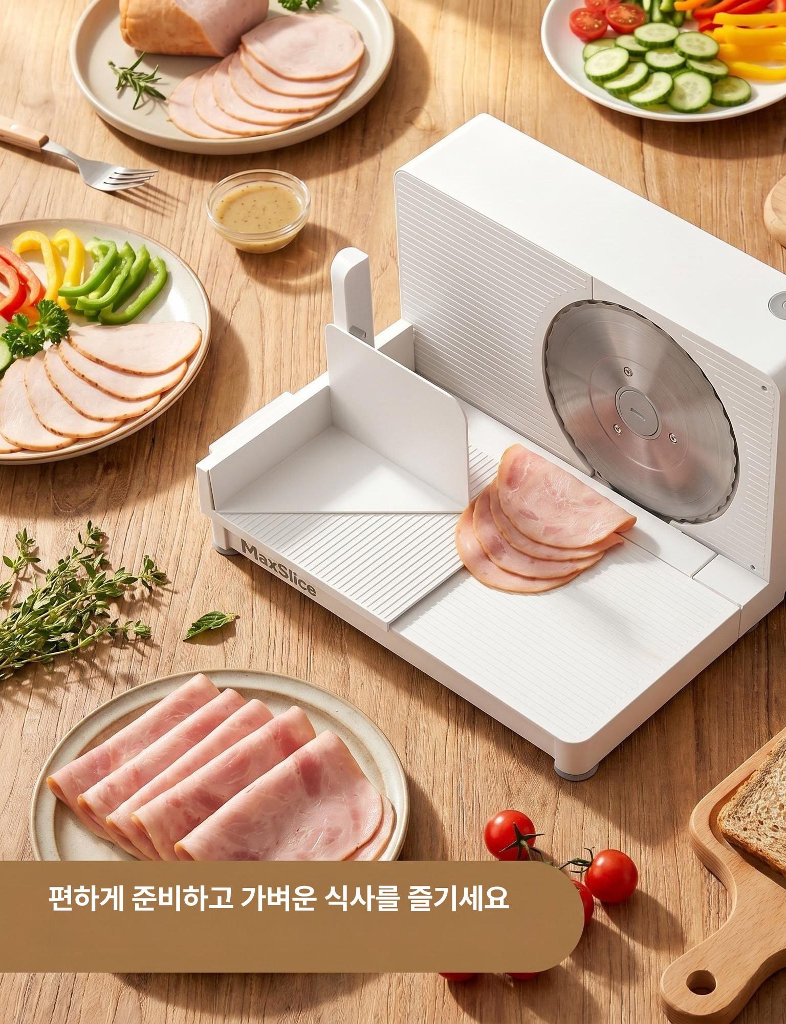 가정용 육절기 슬라이서 고기 전동 대패 절단기 탁상용 다용도 두깨조절 기본모델 - 상세 이미지 5
