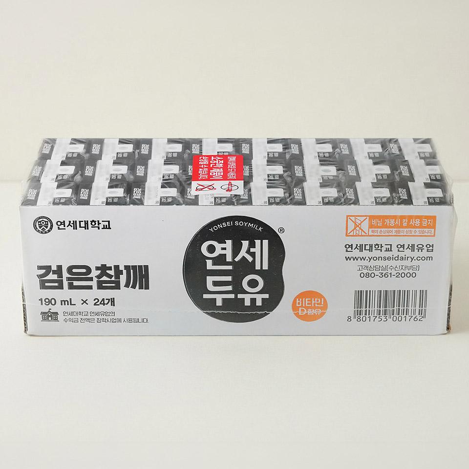 메가마트 연세우유 검은 참깨 두유 190mlx24개 - 메인 이미지