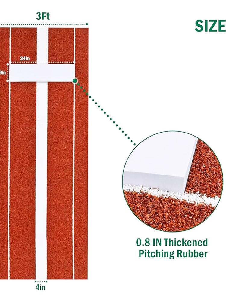 소프트볼 투수 매트 야구 매트리스 발판 판 피칭 패드 92x305cm 그린 이미지 7